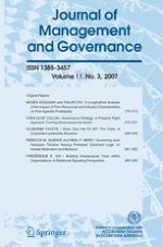 Journal of Management and Governance 3/2007