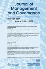 Journal of Management and Governance 1/2008