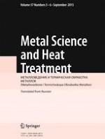 Metal Science and Heat Treatment 5-6/2015