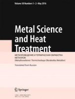 Metal Science and Heat Treatment 1-2/2016