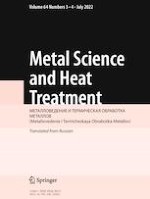 Metal Science and Heat Treatment 3-4/2022