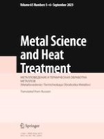 Metal Science and Heat Treatment 5-6/2023