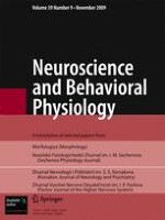 Neuroscience and Behavioral Physiology 9/2009