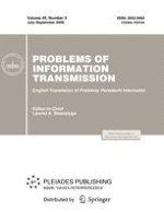 Problems of Information Transmission 3/2009