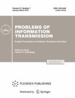 Problems of Information Transmission 1/2015