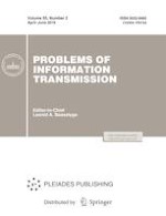 Problems of Information Transmission 2/2019