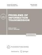 Problems of Information Transmission 4/2019