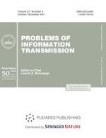 Problems of Information Transmission 4/2021