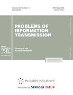 Problems of Information Transmission 1/2023