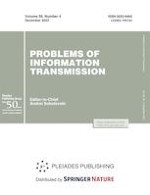 Problems of Information Transmission 4/2023