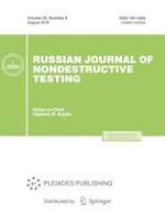Russian Journal of Nondestructive Testing 8/2019
