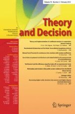 Theory and Decision 2/2014