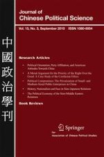 Journal of Chinese Political Science 3/2010