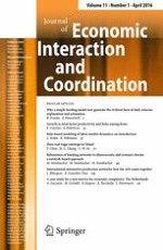 Journal of Economic Interaction and Coordination 1/2016