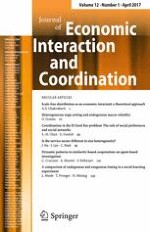 Journal of Economic Interaction and Coordination 1/2017