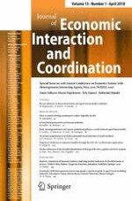 Journal of Economic Interaction and Coordination 1/2018