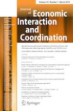 Journal of Economic Interaction and Coordination 1/2019