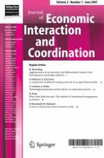 Journal of Economic Interaction and Coordination 1/2007
