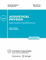 Acoustical Physics 4/2013