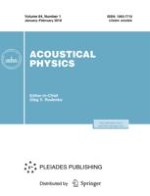 Acoustical Physics 1/2018