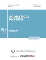 Acoustical Physics 2/2023