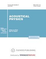Acoustical Physics 3/2023
