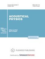 Acoustical Physics 5/2023