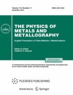 Physics of Metals and Metallography 11/2013