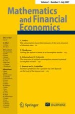 Mathematics and Financial Economics 2/2007