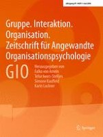 Gruppe. Interaktion. Organisation. Zeitschrift für Angewandte Organisationspsychologie (GIO) 1/2016