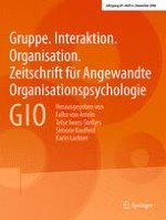 Gruppe. Interaktion. Organisation. Zeitschrift für Angewandte Organisationspsychologie (GIO) 4/2016