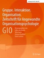 Gruppe. Interaktion. Organisation. Zeitschrift für Angewandte Organisationspsychologie (GIO) 1/2017