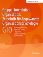 Gruppe. Interaktion. Organisation. Zeitschrift für Angewandte Organisationspsychologie (GIO) 1/2019