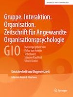 Gruppe. Interaktion. Organisation. Zeitschrift für Angewandte Organisationspsychologie (GIO) 4/2021
