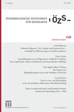 Österreichische Zeitschrift für Soziologie 1/2009