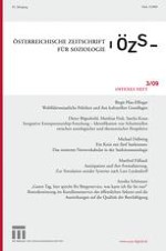 Österreichische Zeitschrift für Soziologie 3/2009