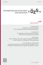 Österreichische Zeitschrift für Soziologie 4/2010