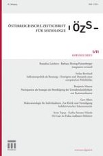 Österreichische Zeitschrift für Soziologie 1/2011