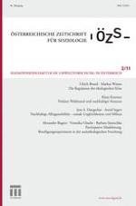 Österreichische Zeitschrift für Soziologie 2/2011