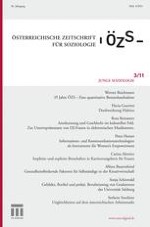 Österreichische Zeitschrift für Soziologie 3/2011