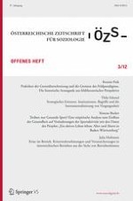 Österreichische Zeitschrift für Soziologie 3/2012