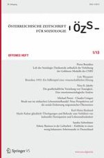 Österreichische Zeitschrift für Soziologie 1/2013