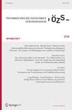 Österreichische Zeitschrift für Soziologie 2/2014