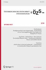 Österreichische Zeitschrift für Soziologie 3/2014