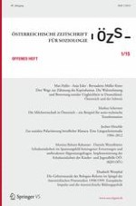 Österreichische Zeitschrift für Soziologie 1/2015