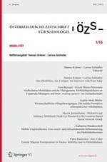 Österreichische Zeitschrift für Soziologie 1/2016