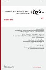 Österreichische Zeitschrift für Soziologie 1/2017