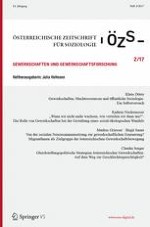 Österreichische Zeitschrift für Soziologie 2/2017