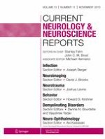 Current Neurology and Neuroscience Reports 11/2013