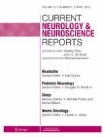 Current Neurology and Neuroscience Reports 4/2013